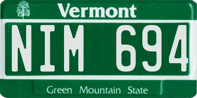 VT license plate NIM694