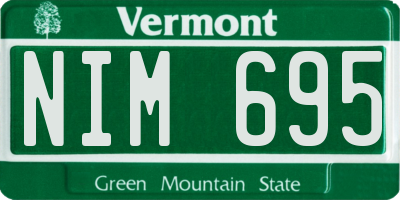 VT license plate NIM695