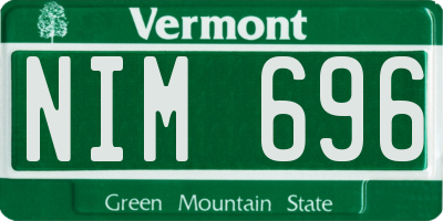 VT license plate NIM696