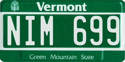 VT license plate NIM699