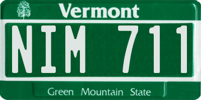 VT license plate NIM711