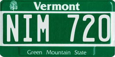 VT license plate NIM720