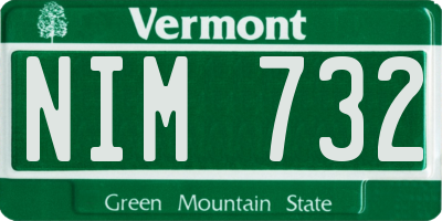 VT license plate NIM732