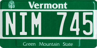 VT license plate NIM745