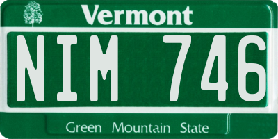 VT license plate NIM746