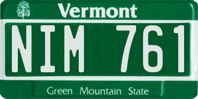 VT license plate NIM761