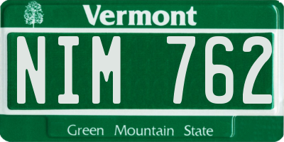 VT license plate NIM762