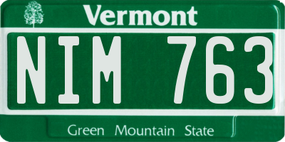 VT license plate NIM763