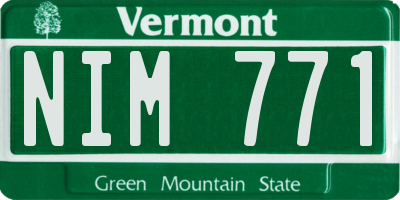 VT license plate NIM771