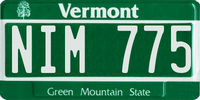 VT license plate NIM775