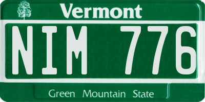 VT license plate NIM776