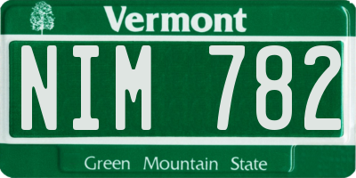 VT license plate NIM782