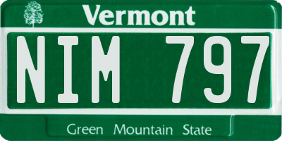 VT license plate NIM797
