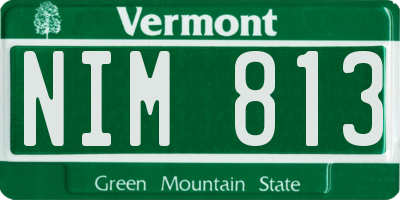 VT license plate NIM813
