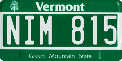 VT license plate NIM815