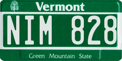 VT license plate NIM828