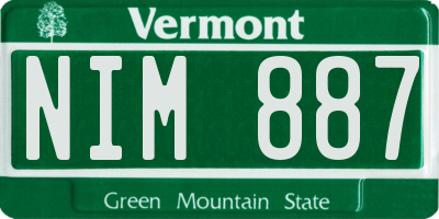 VT license plate NIM887