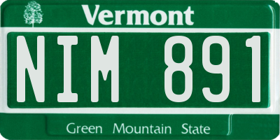 VT license plate NIM891