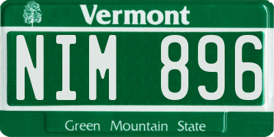 VT license plate NIM896
