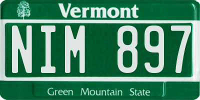 VT license plate NIM897