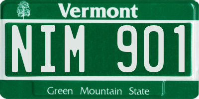 VT license plate NIM901