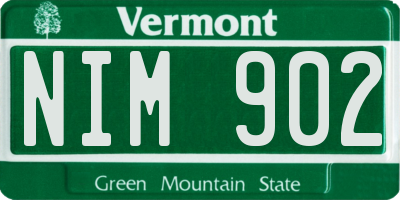 VT license plate NIM902