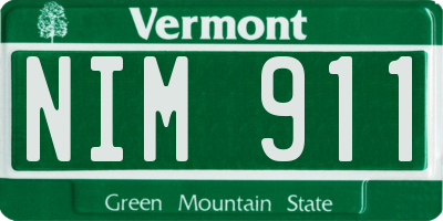VT license plate NIM911