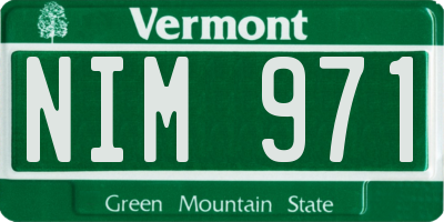 VT license plate NIM971