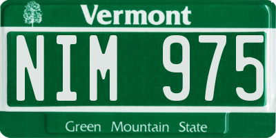 VT license plate NIM975