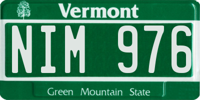 VT license plate NIM976