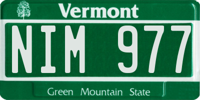 VT license plate NIM977