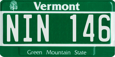 VT license plate NIN146