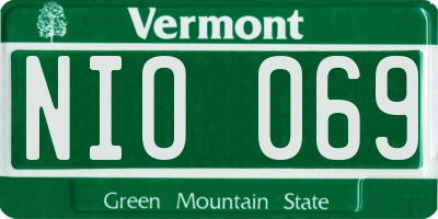 VT license plate NIO069