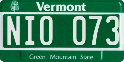 VT license plate NIO073