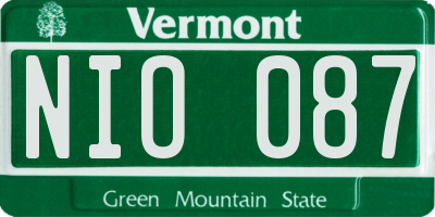 VT license plate NIO087