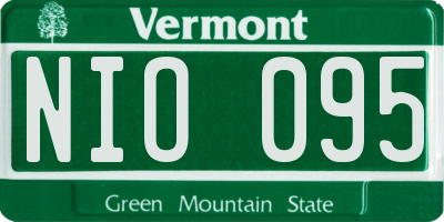 VT license plate NIO095