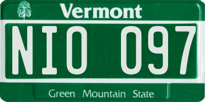 VT license plate NIO097