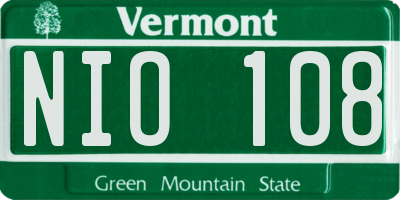 VT license plate NIO108