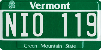 VT license plate NIO119