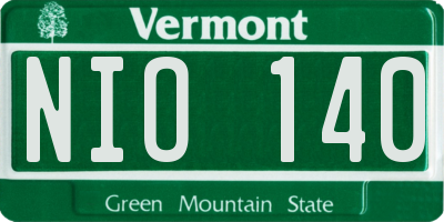 VT license plate NIO140
