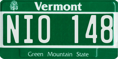 VT license plate NIO148
