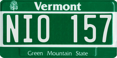 VT license plate NIO157