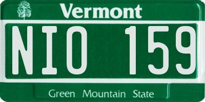 VT license plate NIO159