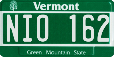 VT license plate NIO162