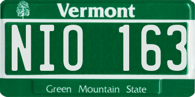 VT license plate NIO163