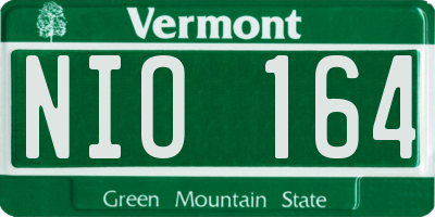 VT license plate NIO164