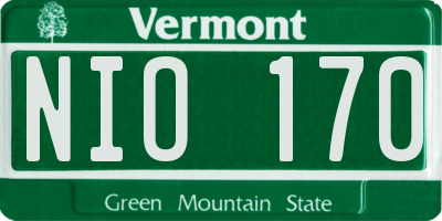 VT license plate NIO170
