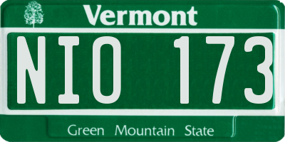 VT license plate NIO173