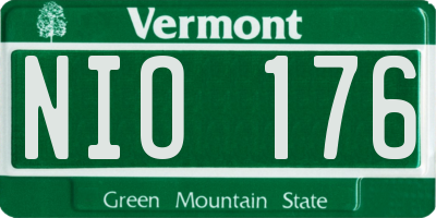 VT license plate NIO176