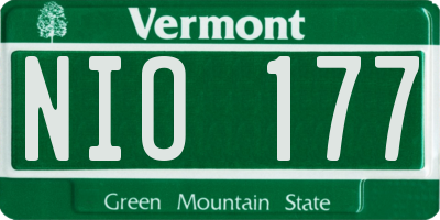 VT license plate NIO177